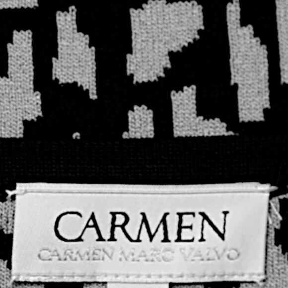 Carmen Marc Valvo Black/Gray Top | Size XS - Picture 4 of 6